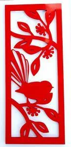NZ Fantail on Pohutukawa Panel