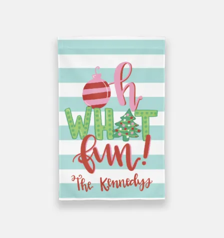 Oh What Fun Garden Flag - BTBF Exclusive