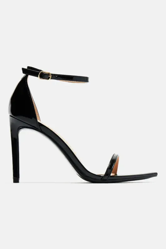 One Band Ankle Strap Patent Pu
