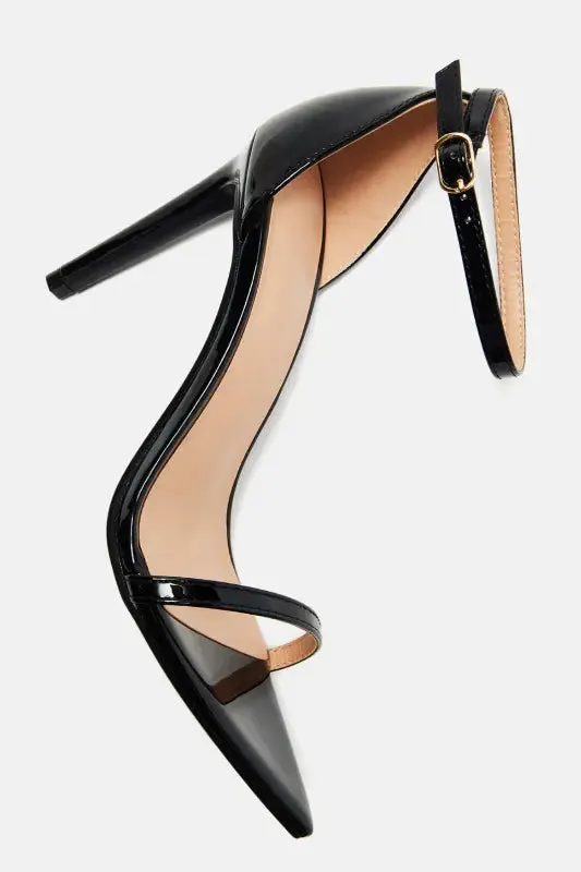 One Band Ankle Strap Patent Pu