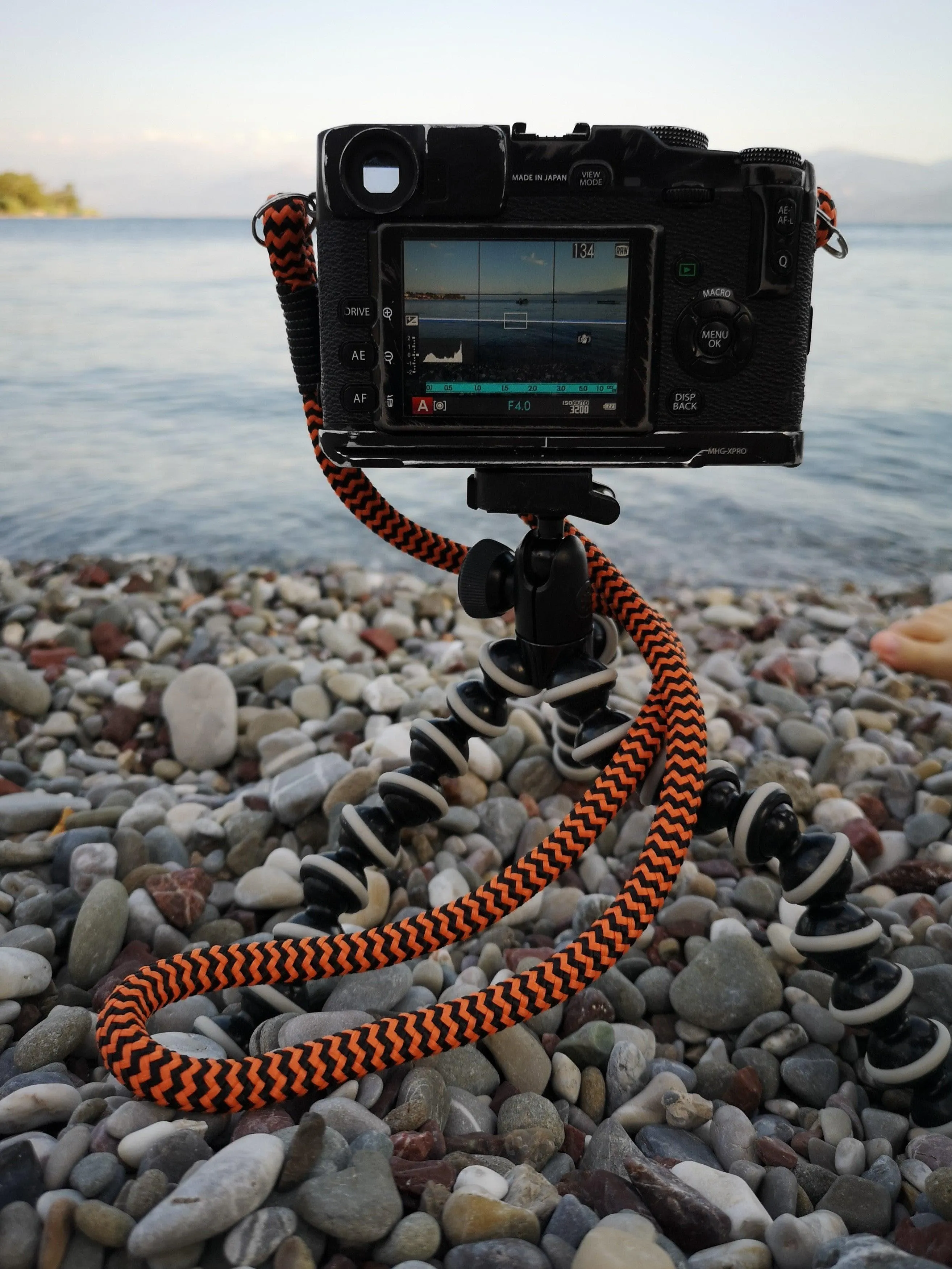 Orange-Black Acrylic Camera Strap