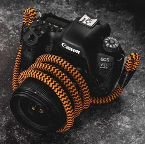 Orange-Black Acrylic Camera Strap