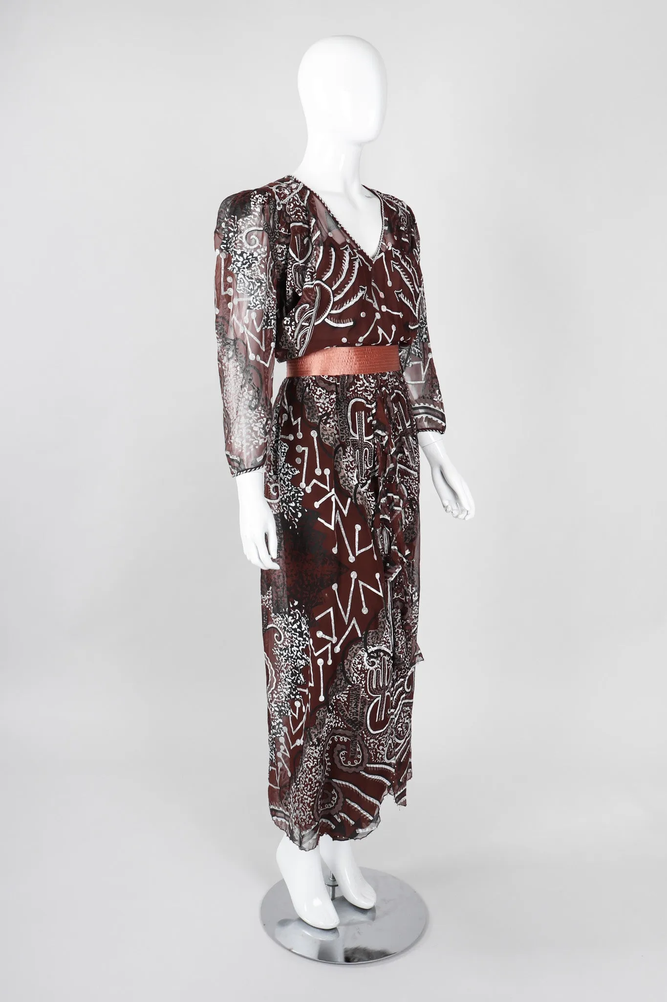 Painted Chiffon Dress