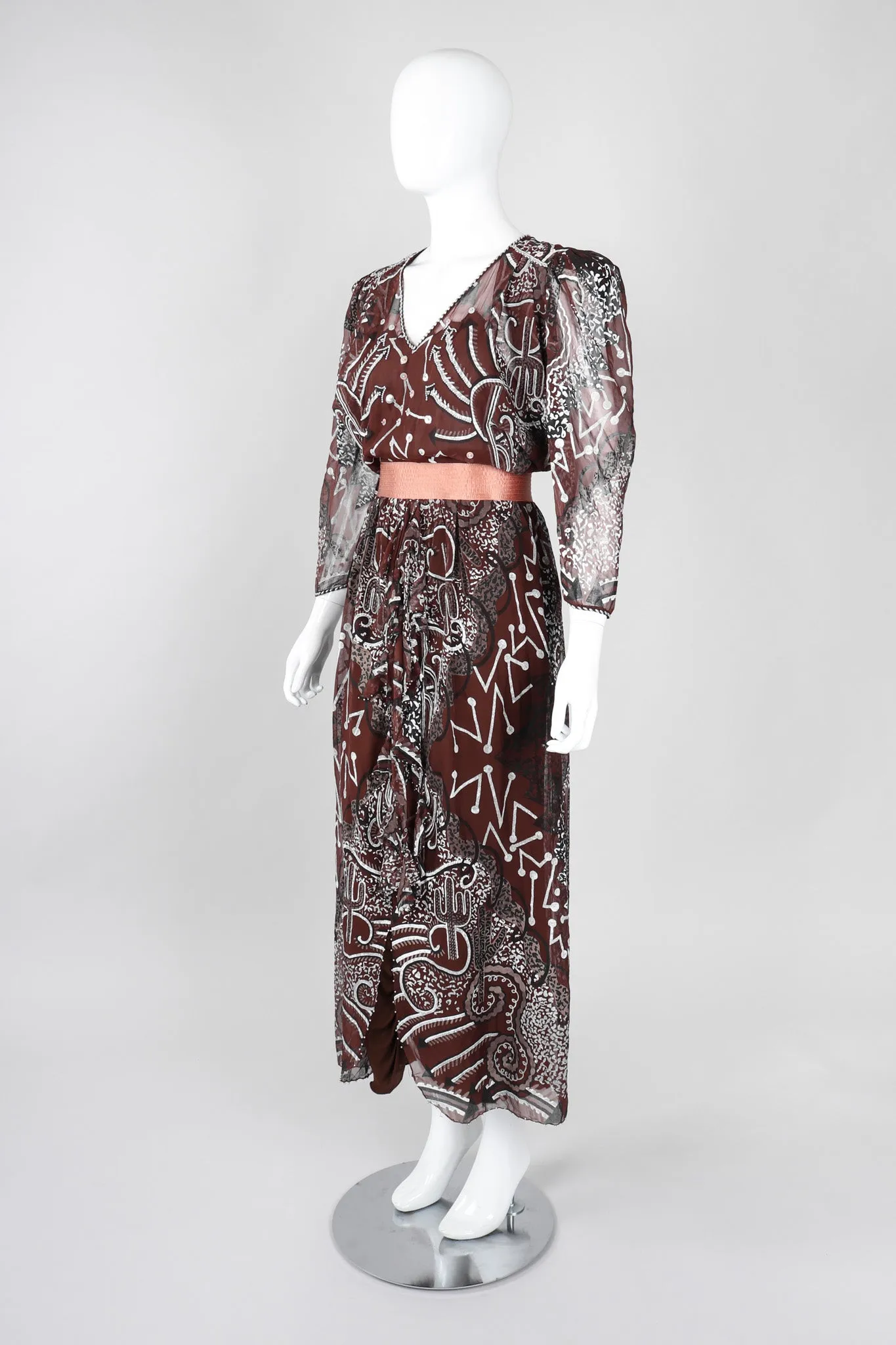 Painted Chiffon Dress