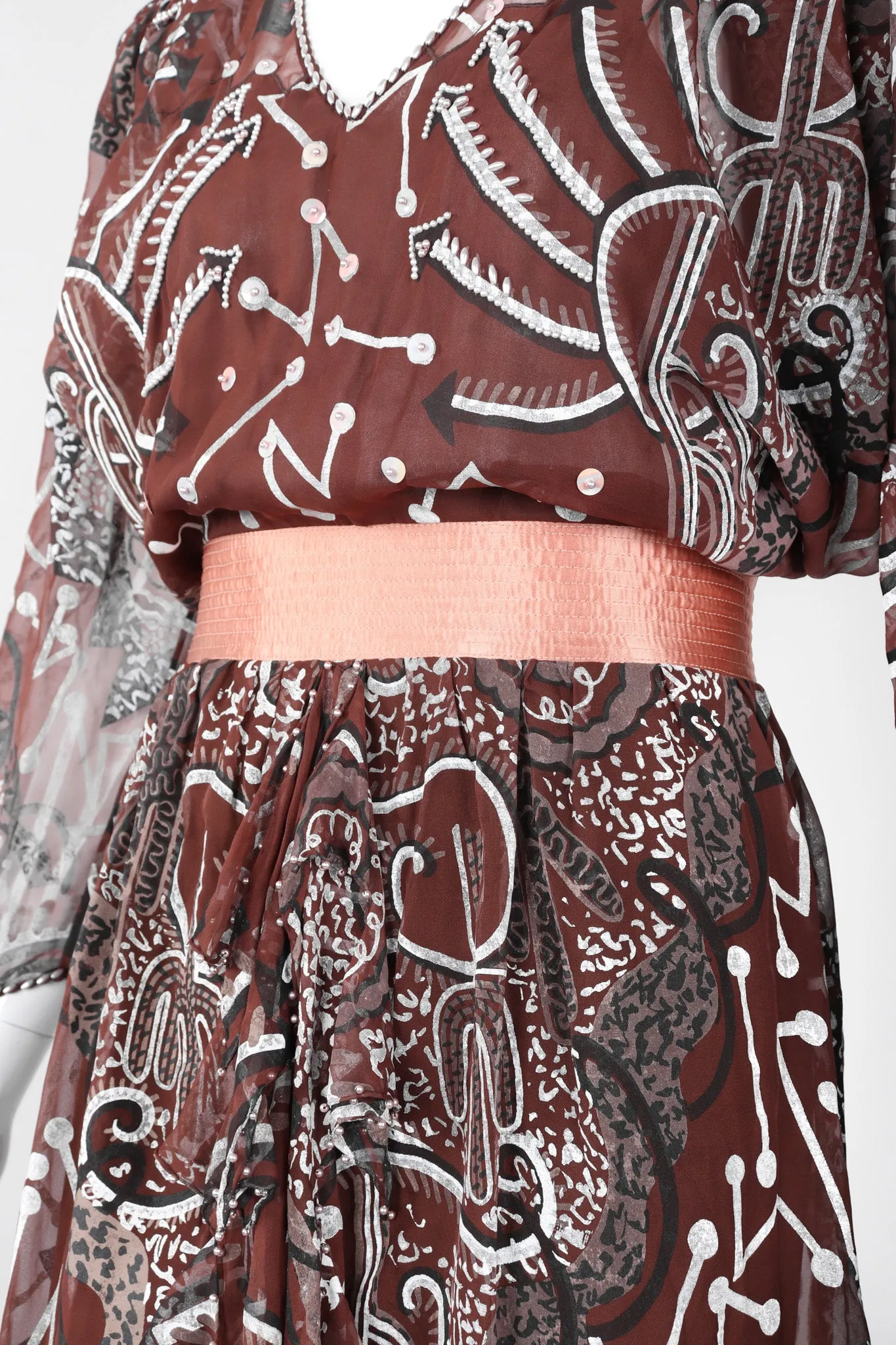 Painted Chiffon Dress