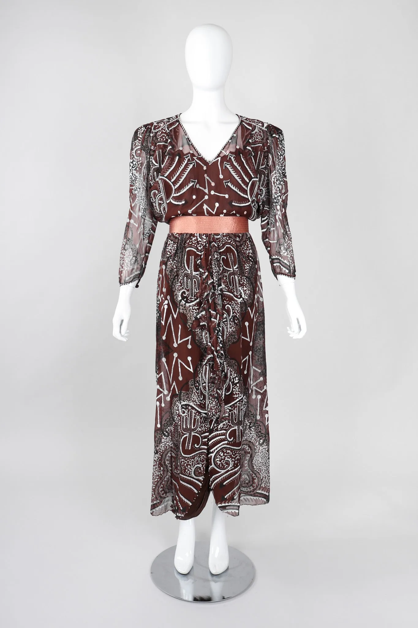 Painted Chiffon Dress