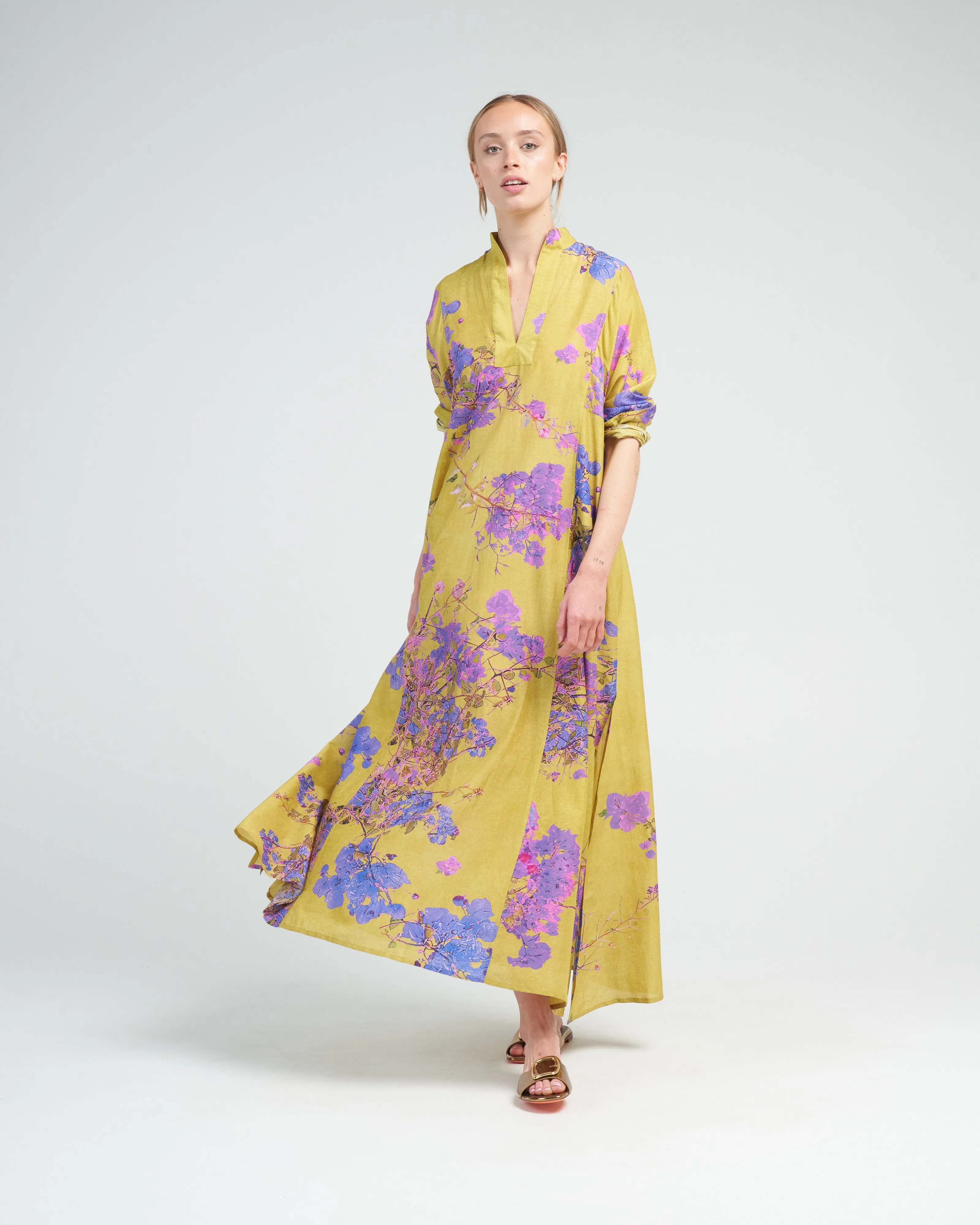 parvati kaftan - chartreuse