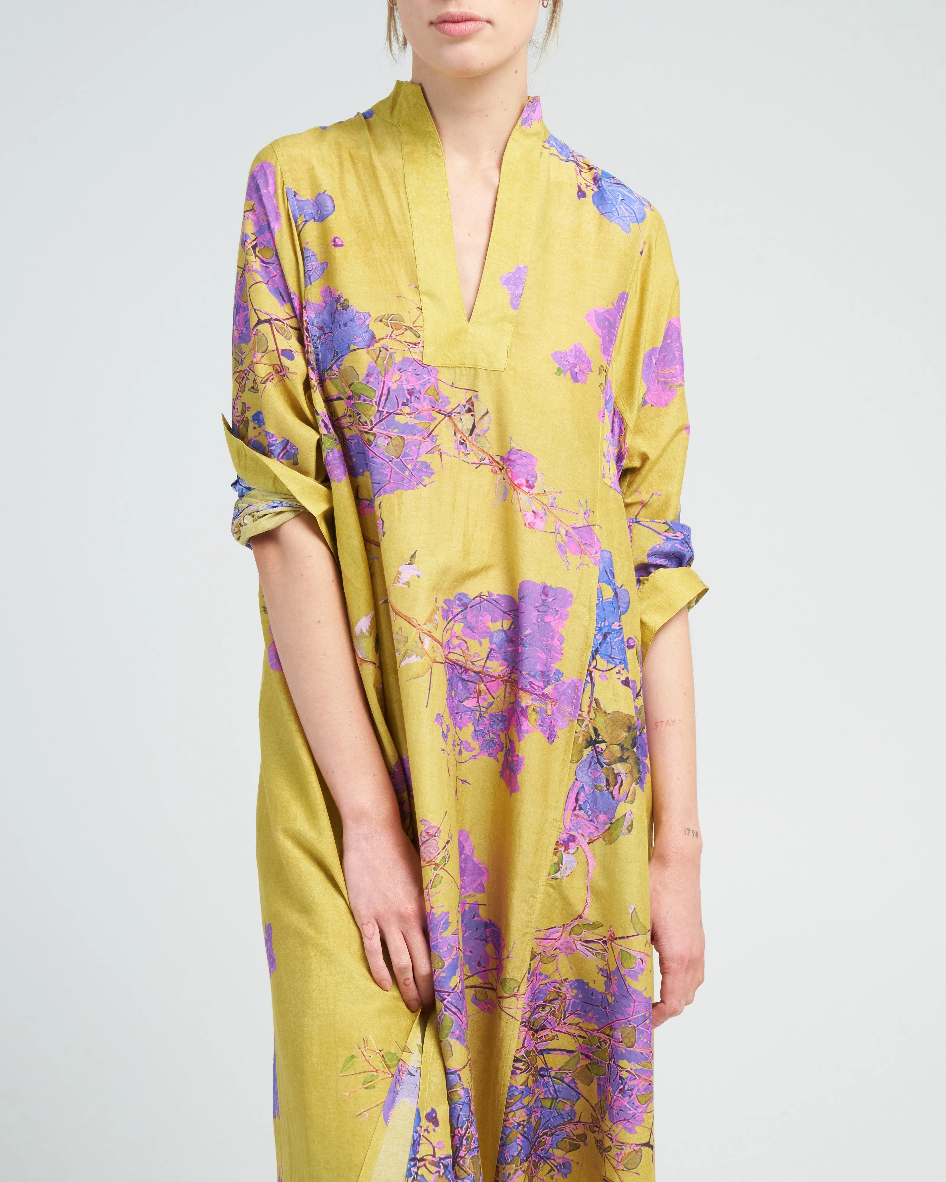 parvati kaftan - chartreuse
