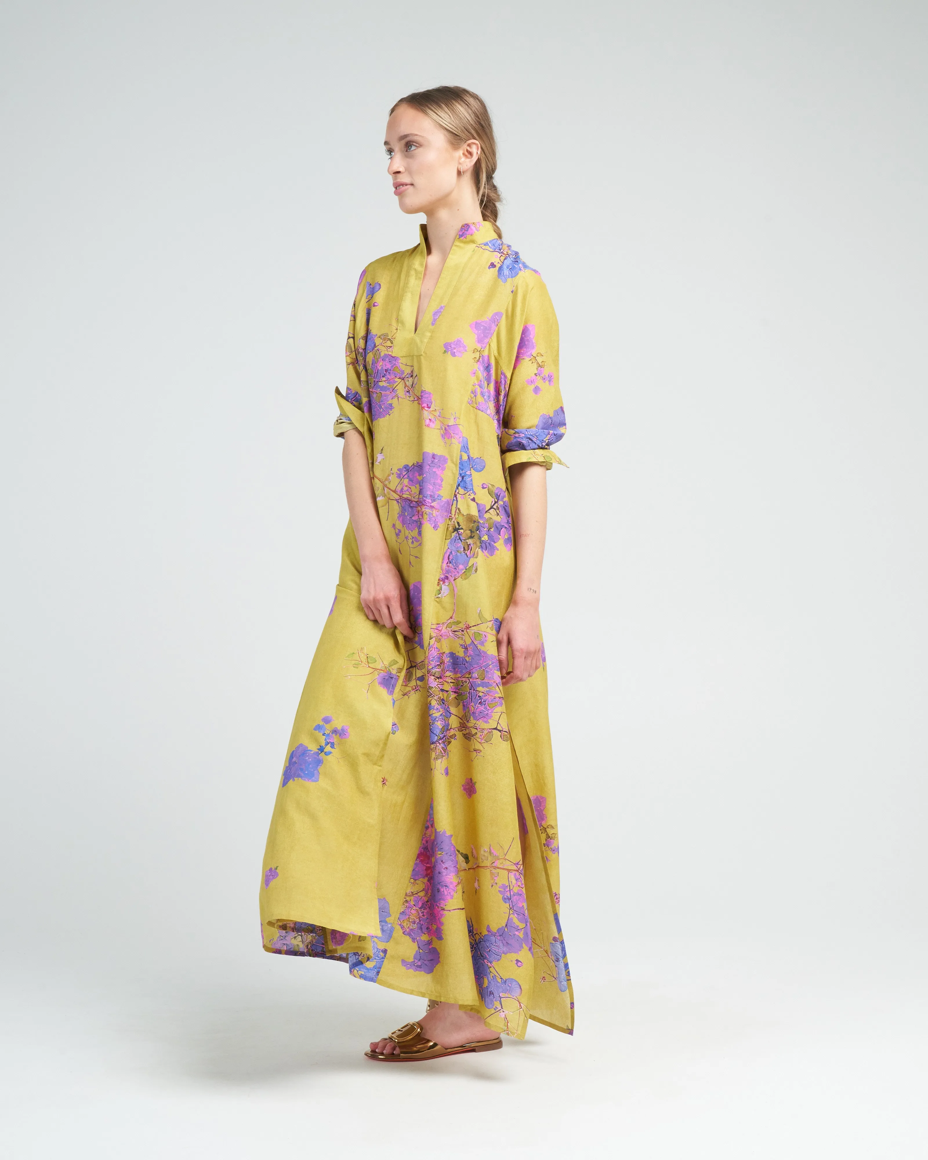 parvati kaftan - chartreuse