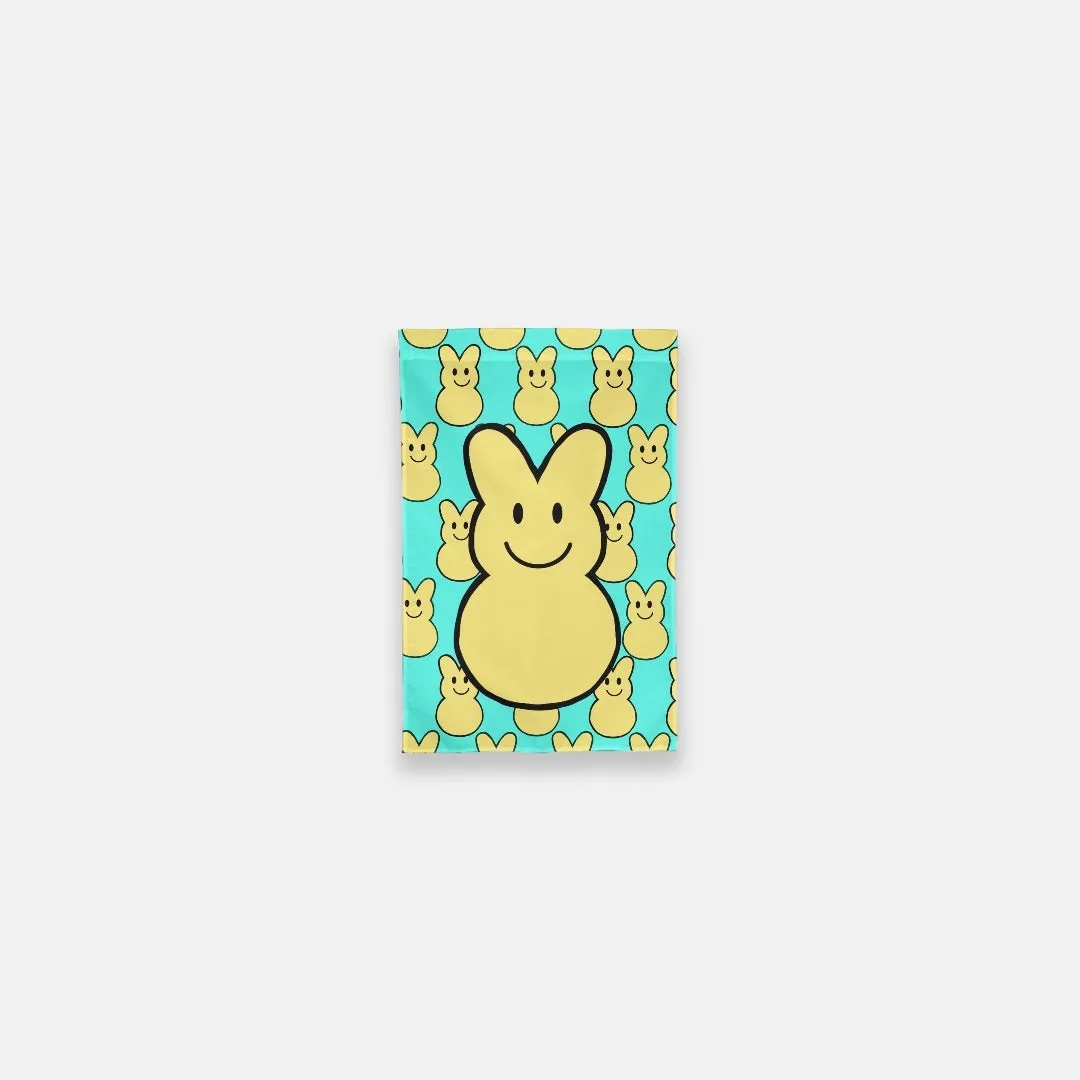 Peep inspired Smiley Face Easter Garden Flag - 12" x 18"