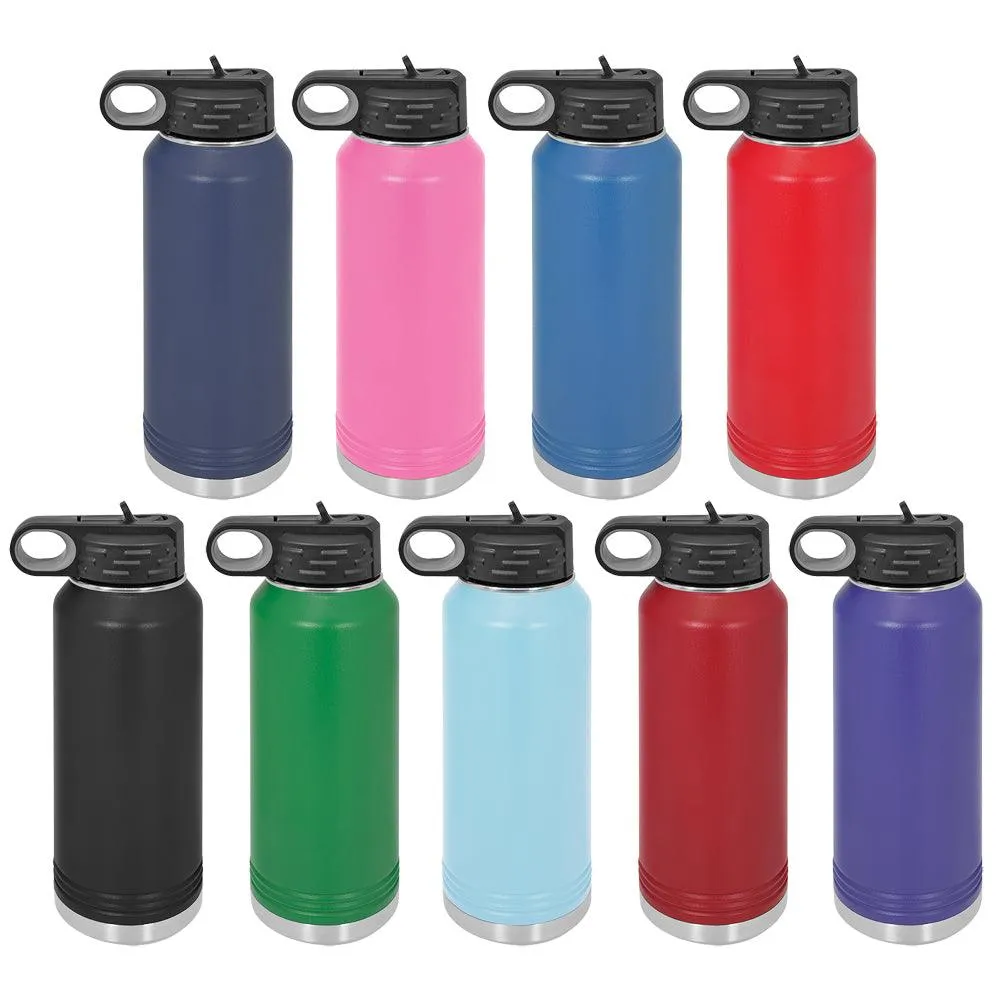 Personalized She Needed A Hero Laser Engraved Water Bottle