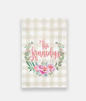 Pink Peonies Personalized Garden Flag