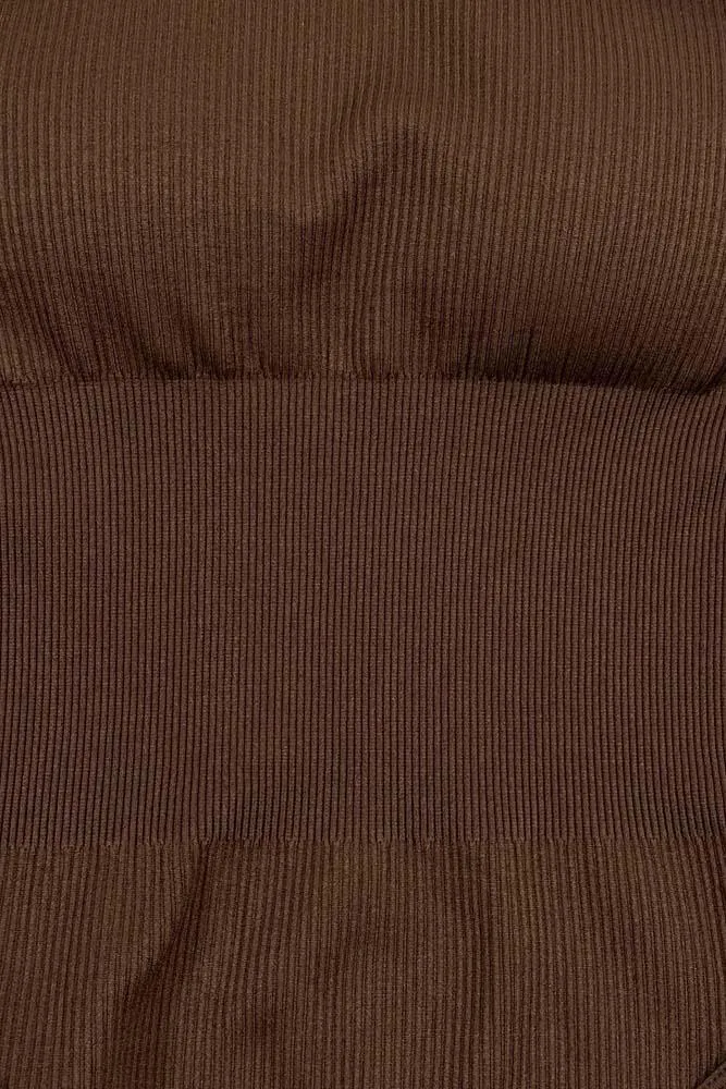 Plain Ribbed Padded Nylon Bodysuit