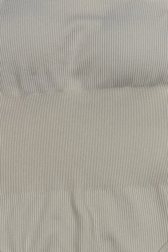 Plain Ribbed Padded Nylon Bodysuit