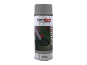 Plastikote Garden Colours Spray Paint Light Grey 400Ml