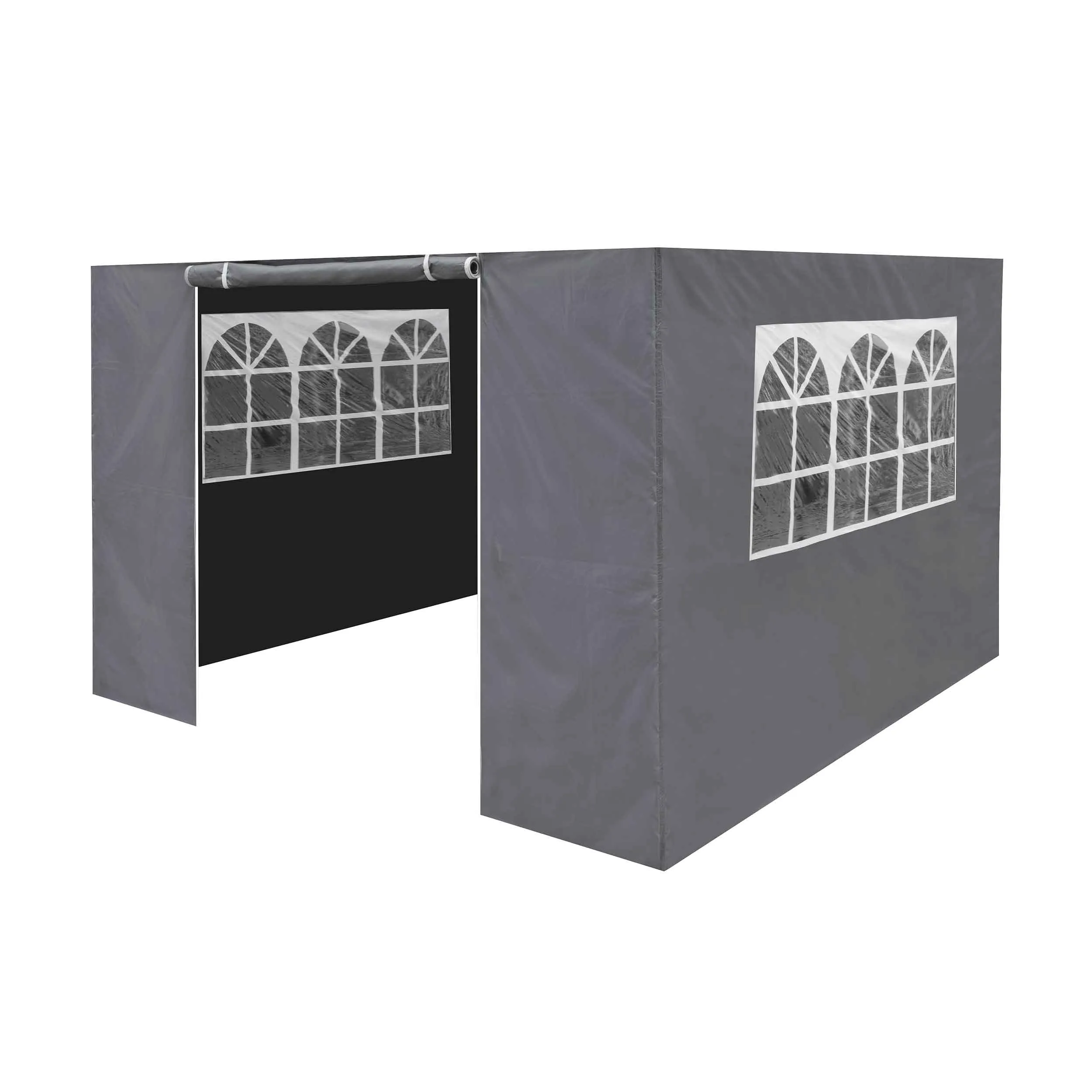 Premium Gazebo/Marquee Side Walls/Doors/Windows, Fits 3 x 3m Models - Grey - DG149