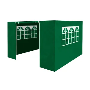 Premium Side Walls/Doors/Windows for Gazebo/Marquee , Fits 2 x 2m Models - Dark Green - DG144