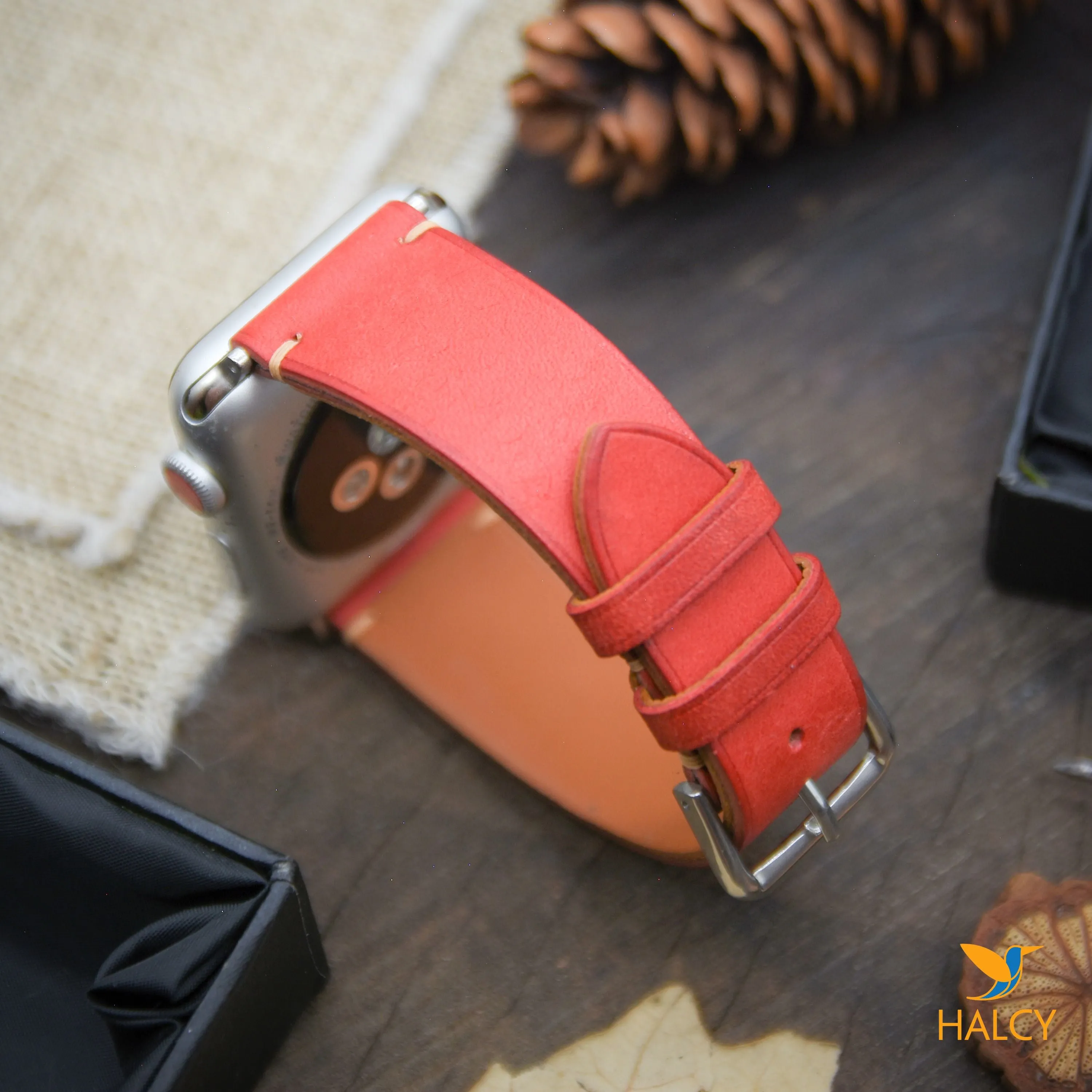 Pueblo leather Watch strap with quick-release spring bars. Choice of Width - 16mm, 18mm, 20mm, 22mm, 24mm, Etc..