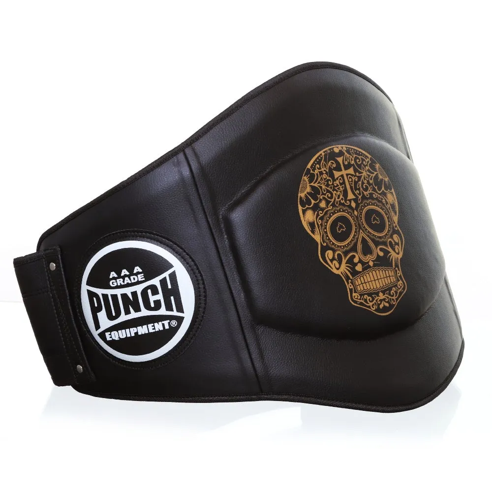 Punch Equipment COLLECTORS ITEM Trophy Getters Gold Skull Boxing Belly Pad