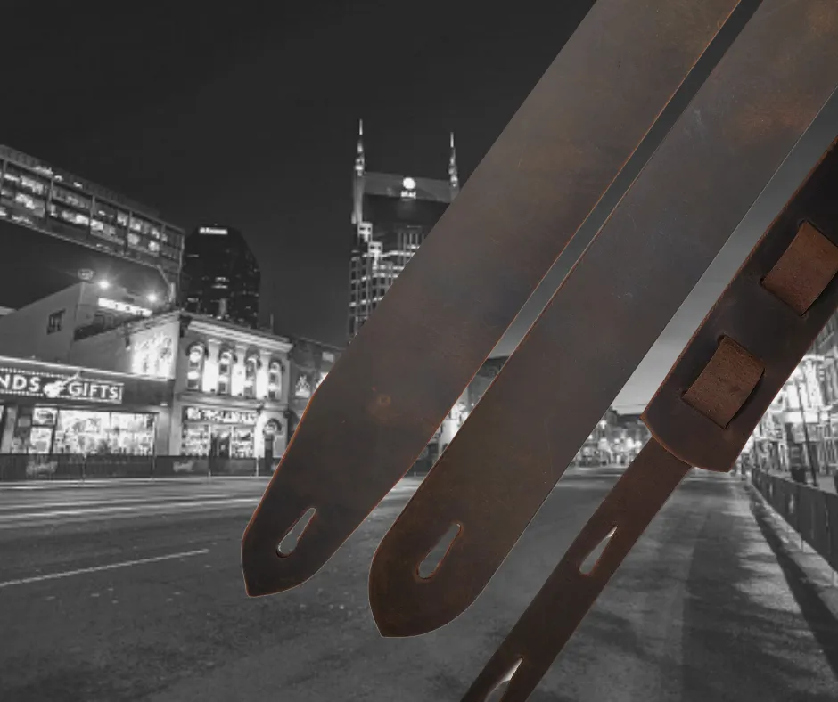 "4th Ave." Leather Guitar Strap