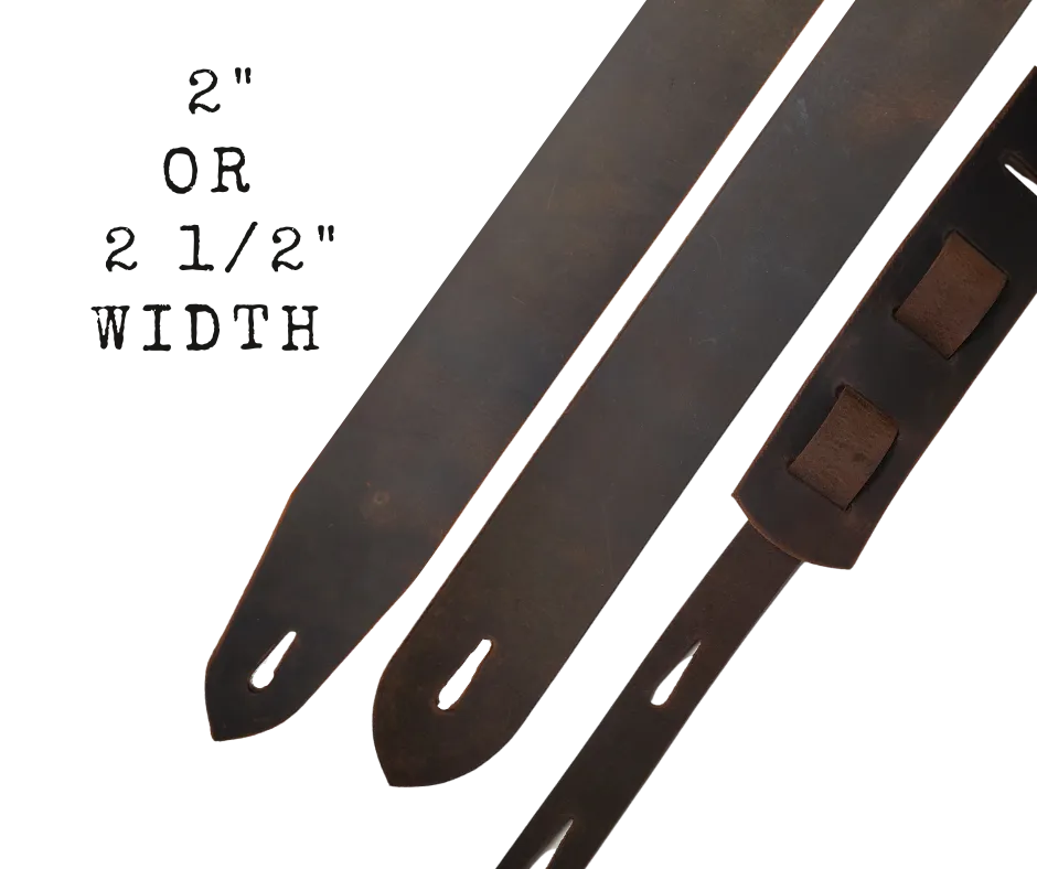 "4th Ave." Leather Guitar Strap