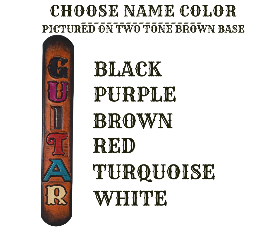 "Burning the Midnight Oil" Leather Guitar Strap