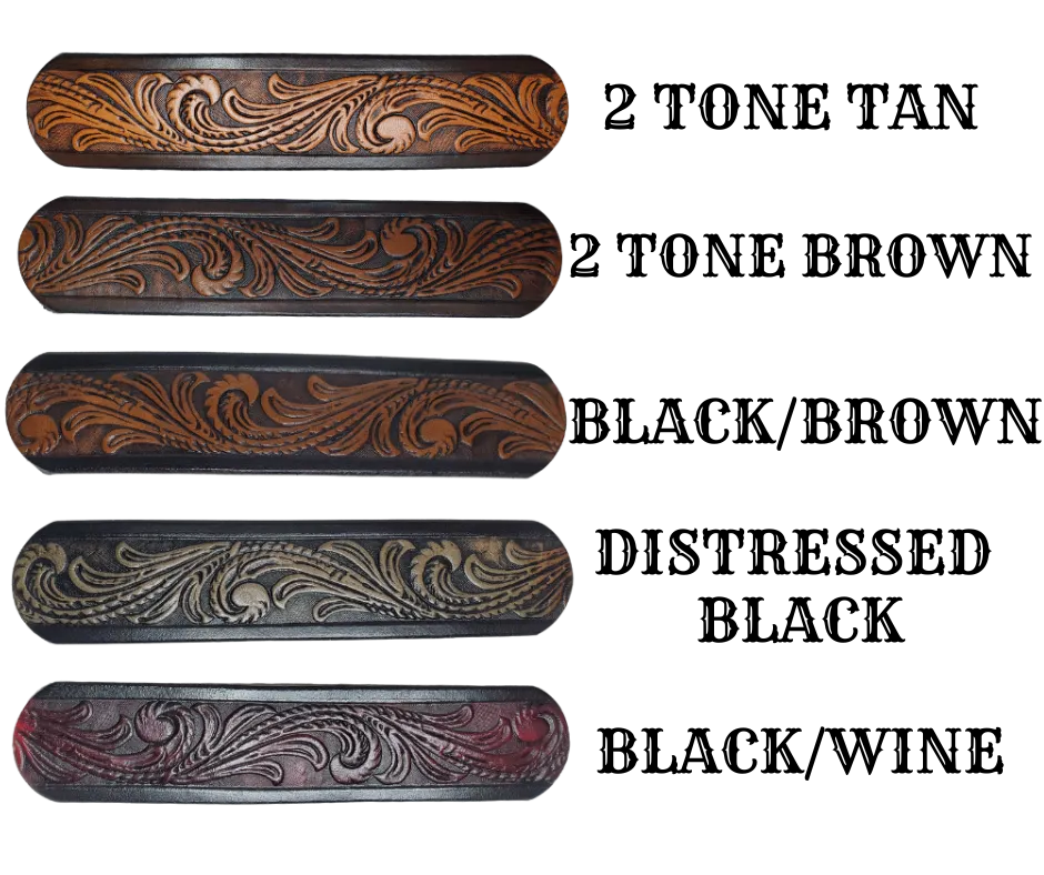 "Burning the Midnight Oil" Leather Guitar Strap