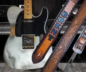 "Hotwire" Leather Guitar Strap