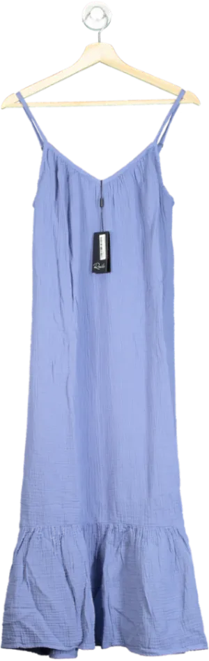 Rails Periwinkle Blue Jennica 100% cotton Double Gauze Strappy Dress UK S