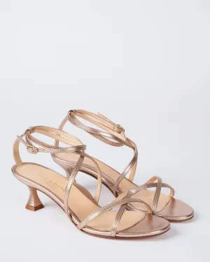 raina sandal - rose gold metallic