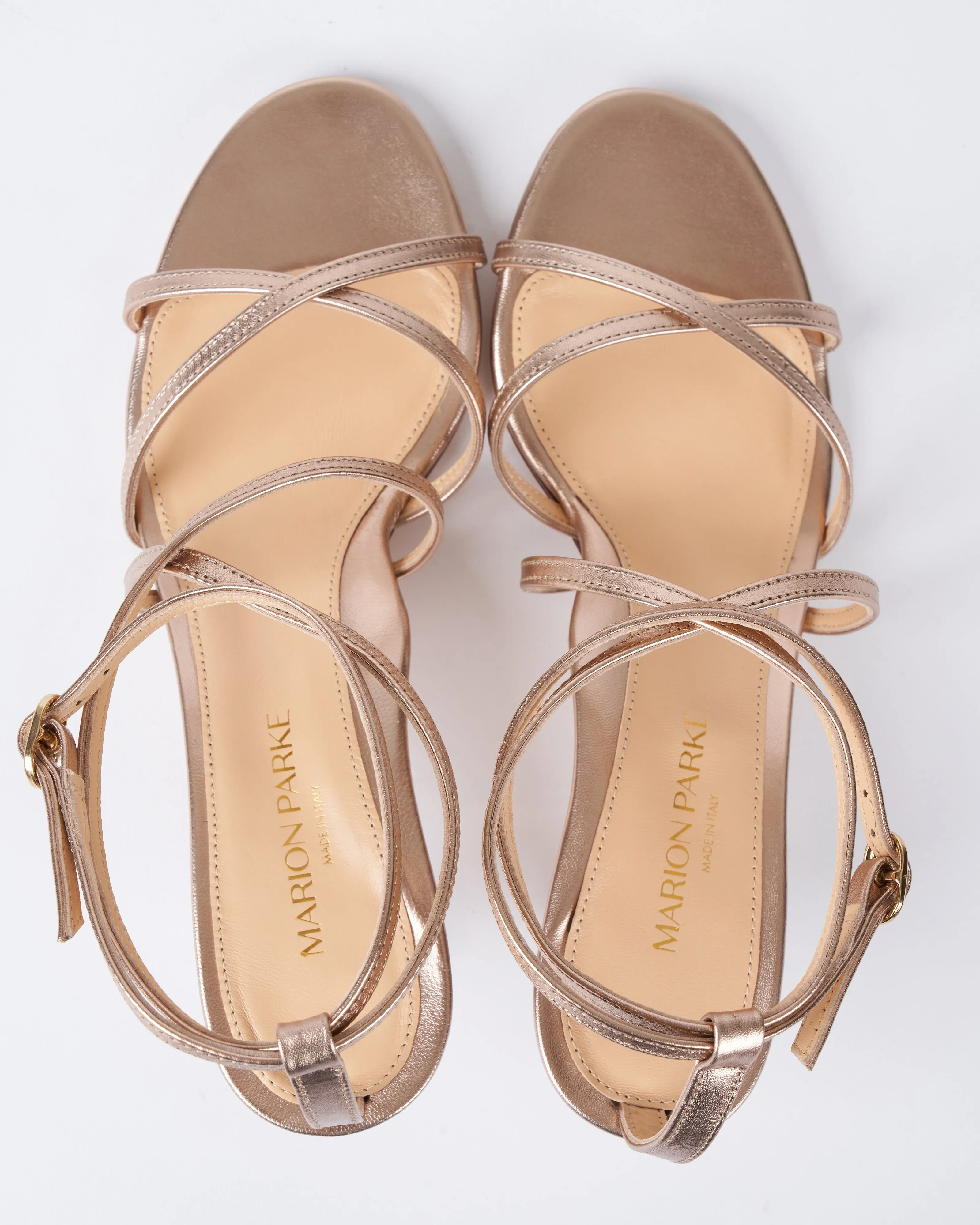 raina sandal - rose gold metallic