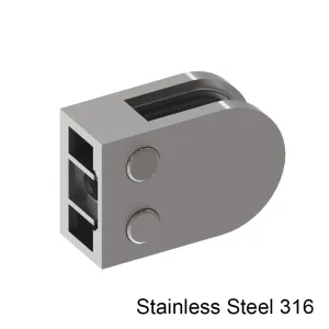 [RCLAM] Round CLAM Series Railing Clamp - 63x45mm - Flat Back (BS, MBL)