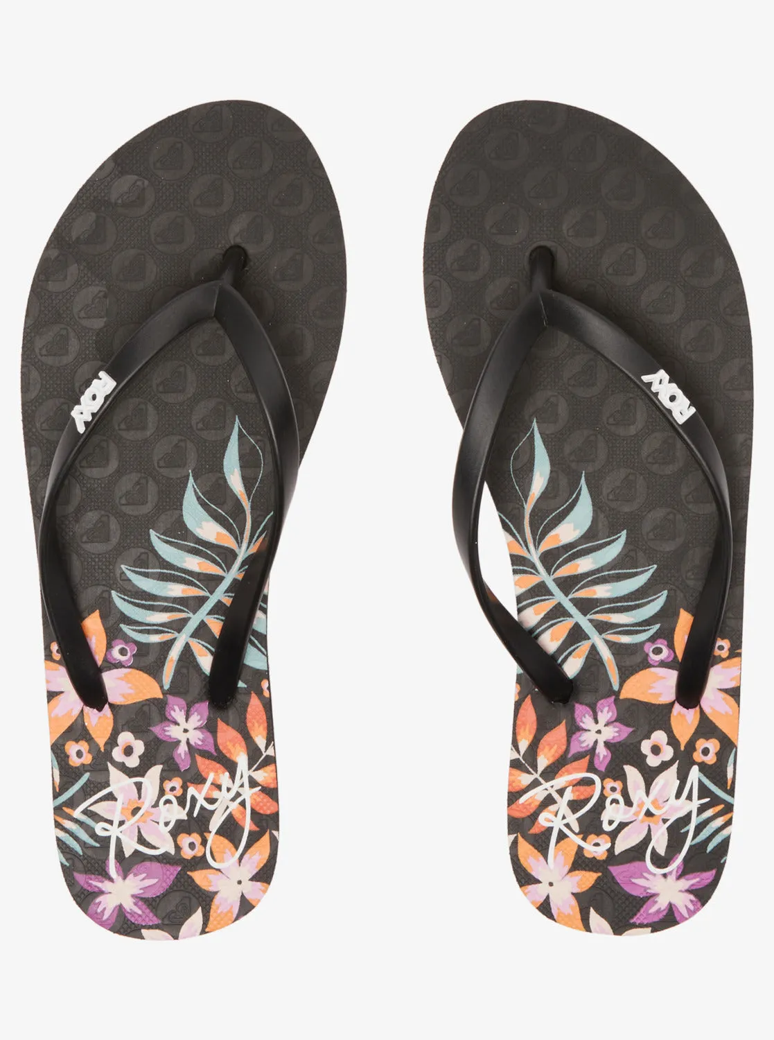 ROXY Viva Stamp Thong - Black Floral