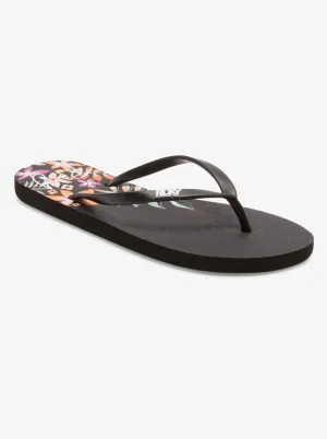 ROXY Viva Stamp Thong - Black Floral