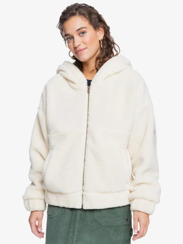 Roxy Womens Border Line Zip Sherpa Fleece