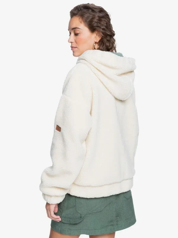 Roxy Womens Border Line Zip Sherpa Fleece