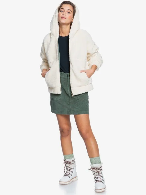 Roxy Womens Border Line Zip Sherpa Fleece