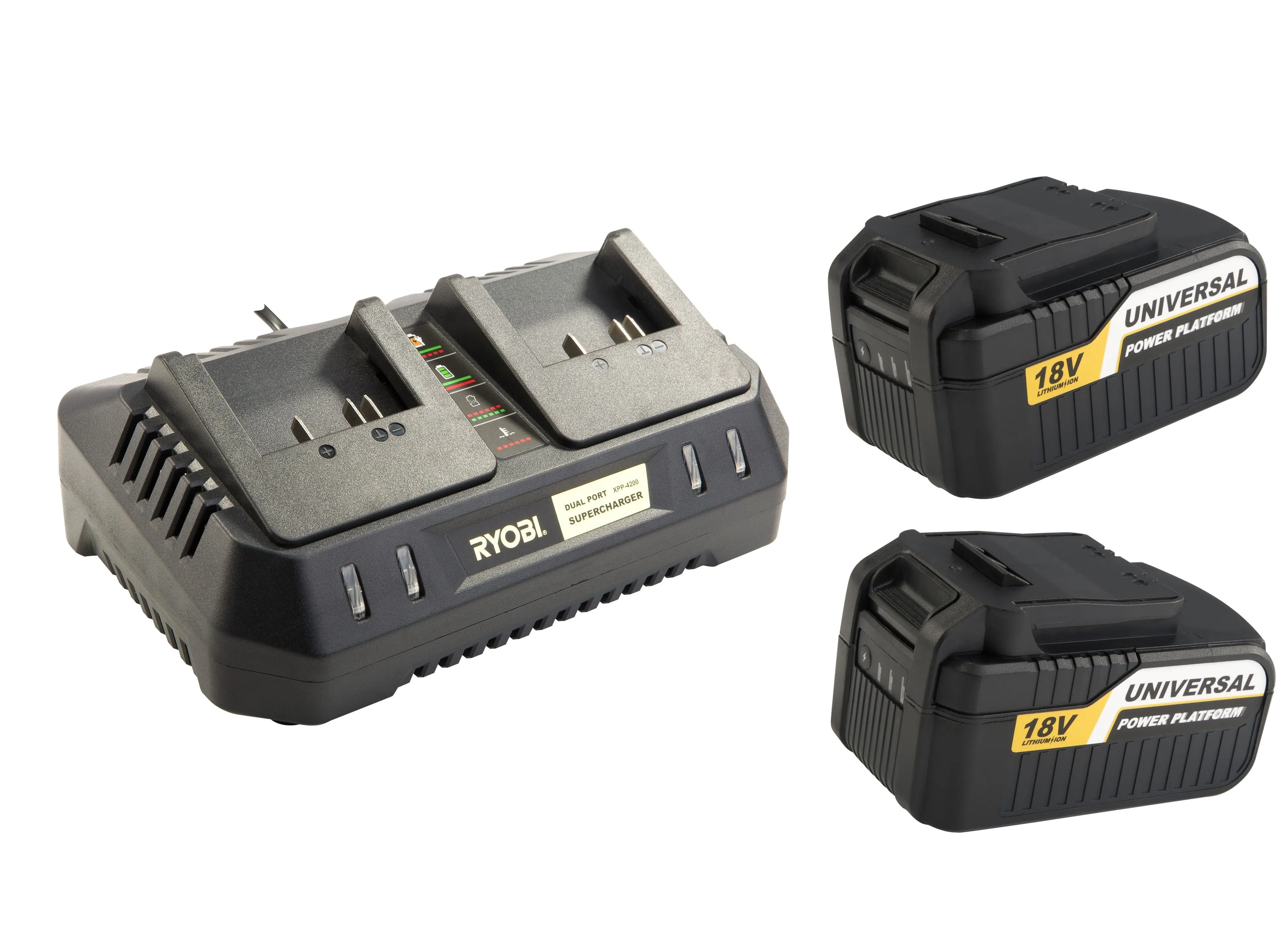 Ryobi 18 V Batteries and Charger XB-4000K
