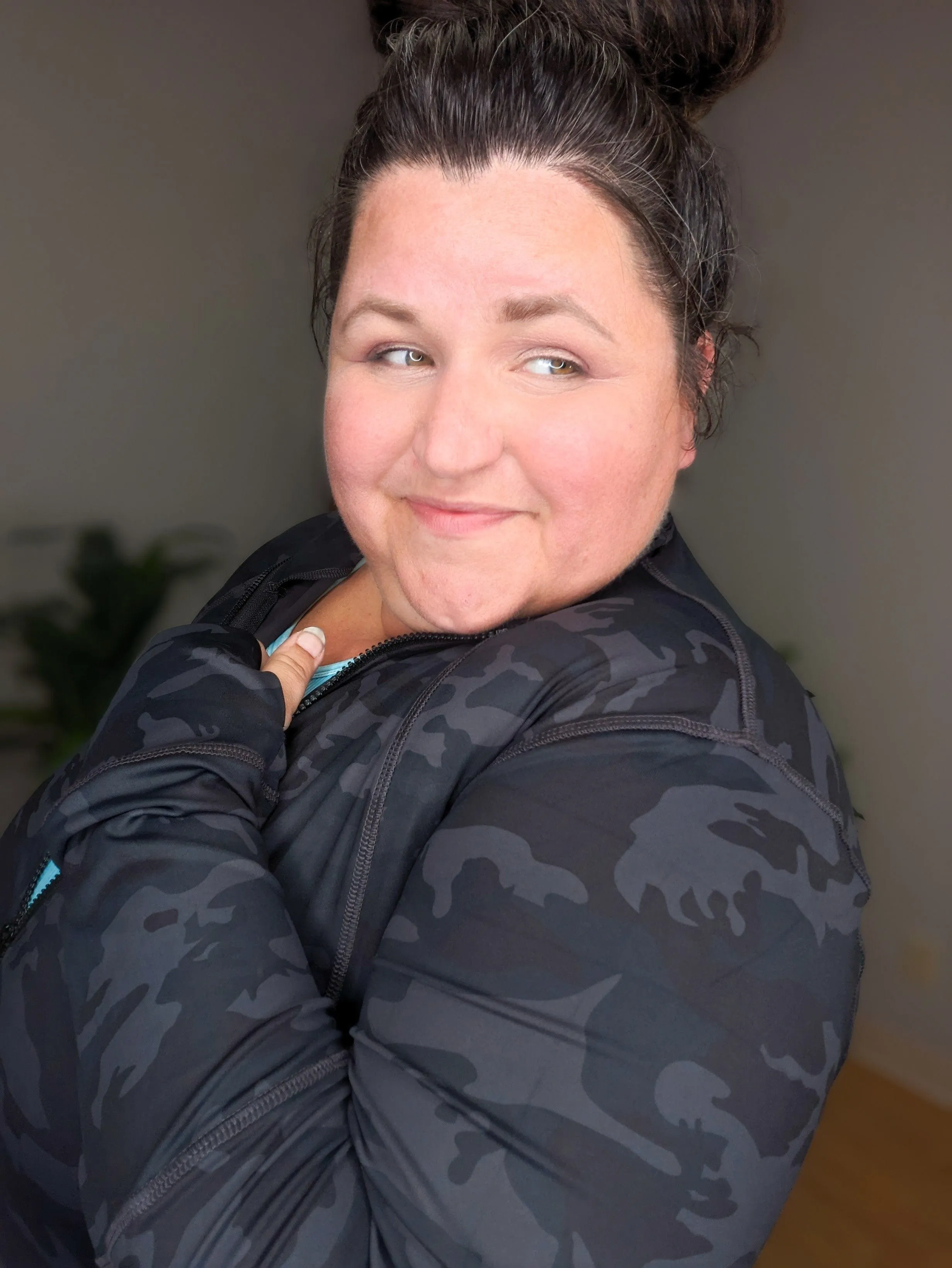 SALE- Kaylee Camo Athletic Full Zip Top