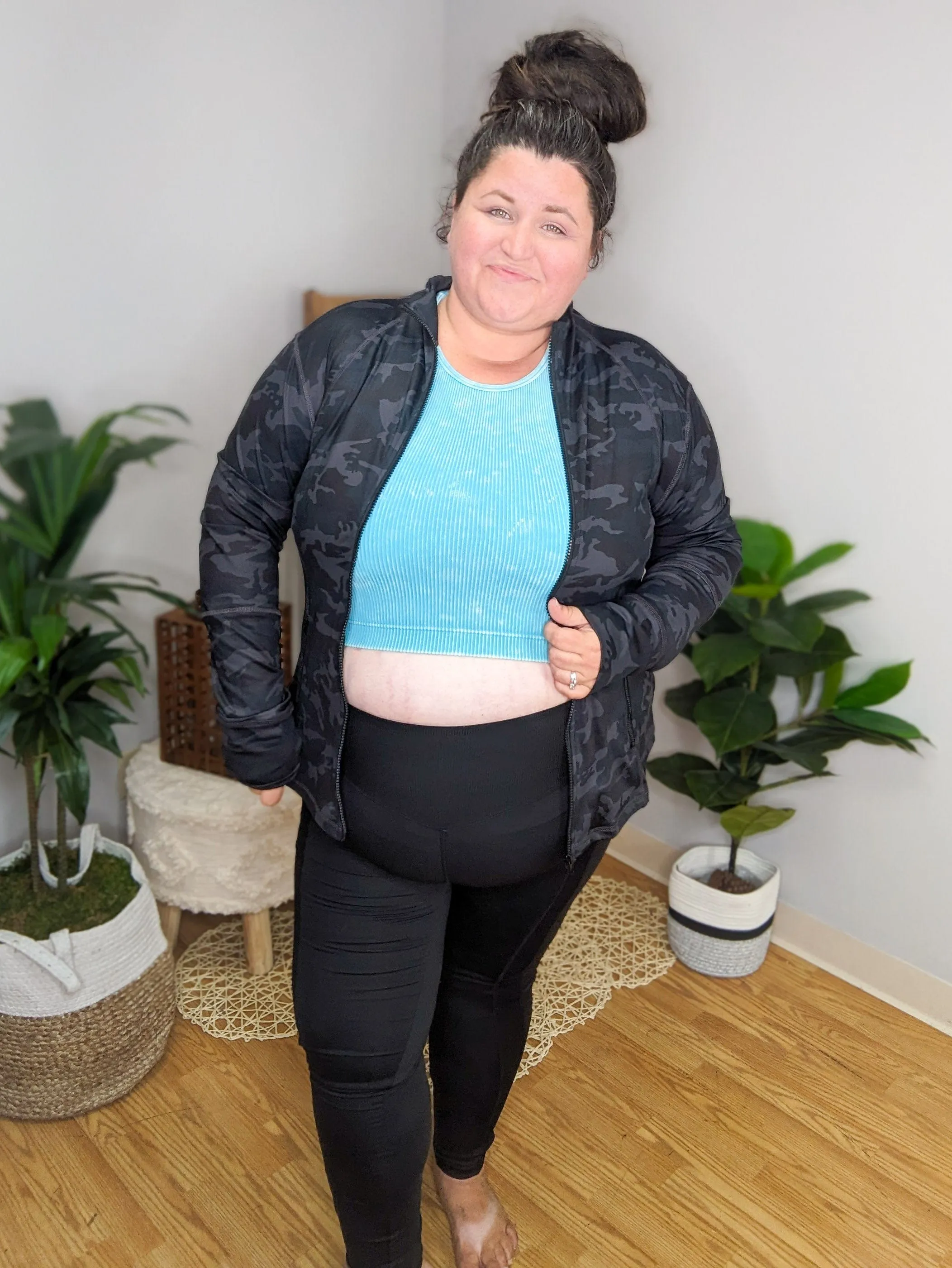 SALE- Kaylee Camo Athletic Full Zip Top