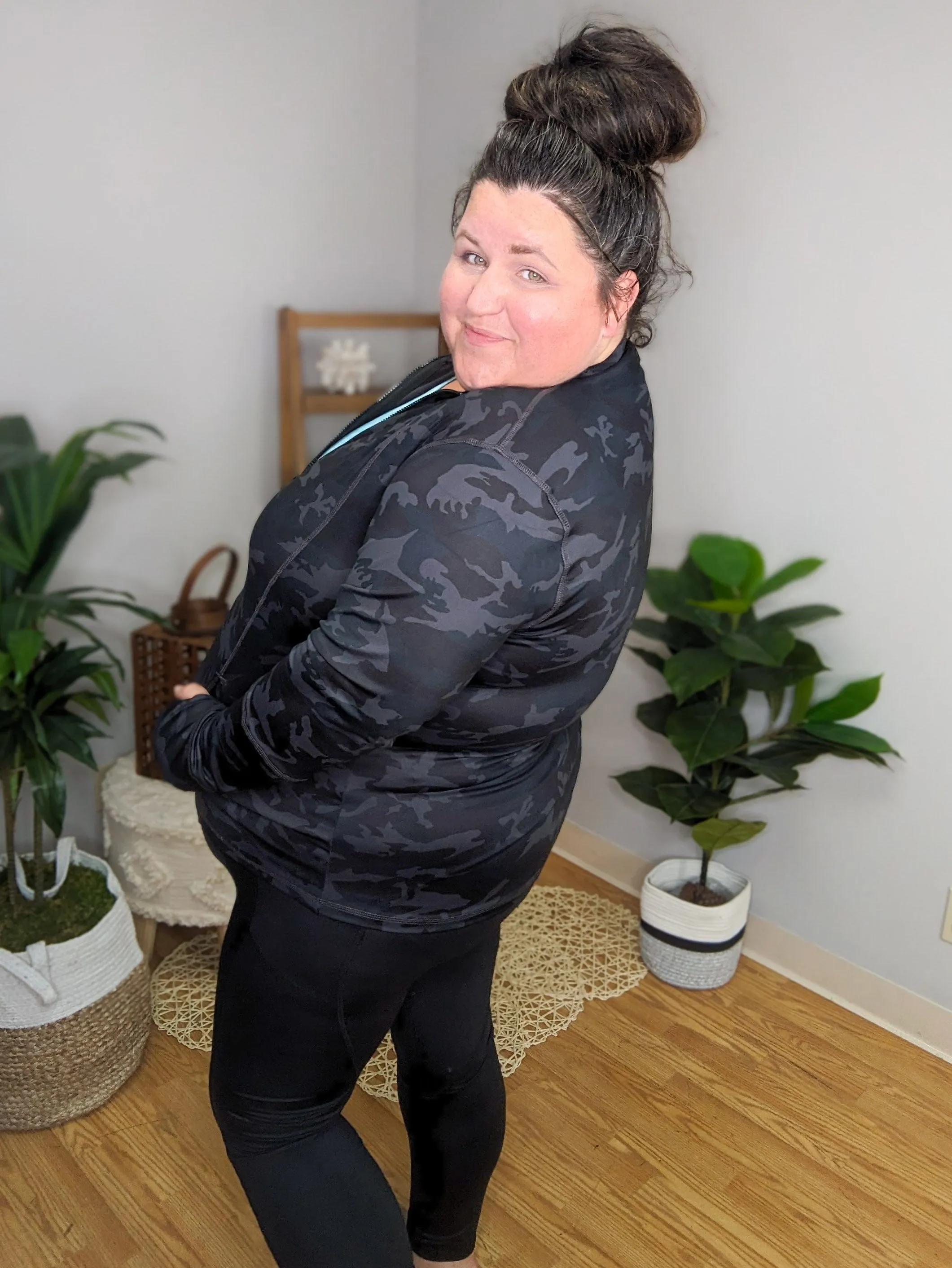 SALE- Kaylee Camo Athletic Full Zip Top