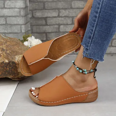 Sandra Leather Open Toe Sandals