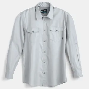 Scales Gear Performance Button Down Slack Tide Mens Cool Grey Shirt