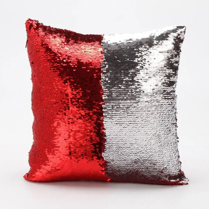 Sequin pillow magical changing reversible sequin throw pillow cover Home Decor Cushion Cover Decorative Pillowcase
