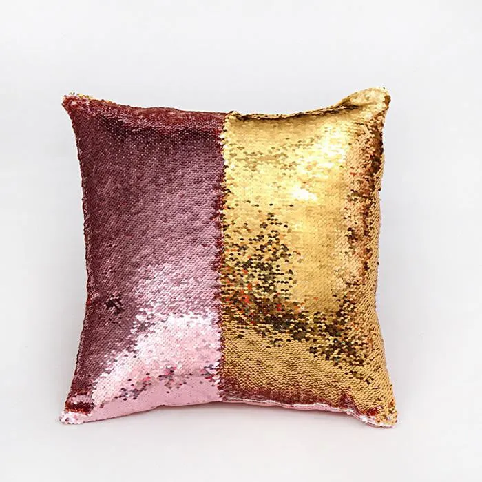 Sequin pillow magical changing reversible sequin throw pillow cover Home Decor Cushion Cover Decorative Pillowcase