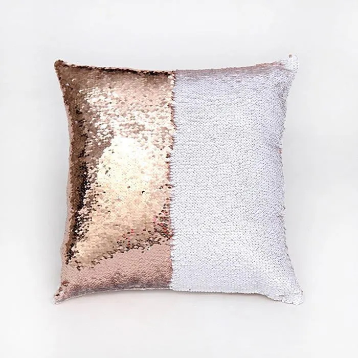 Sequin pillow magical changing reversible sequin throw pillow cover Home Decor Cushion Cover Decorative Pillowcase