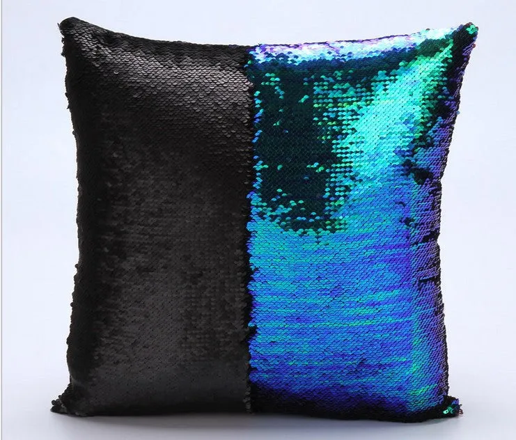 Sequin pillow magical changing reversible sequin throw pillow cover Home Decor Cushion Cover Decorative Pillowcase
