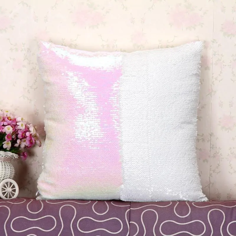 Sequin pillow magical changing reversible sequin throw pillow cover Home Decor Cushion Cover Decorative Pillowcase