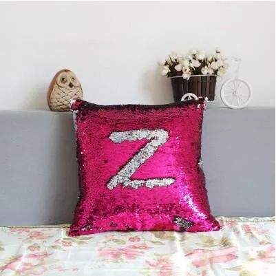 Sequin pillow magical changing reversible sequin throw pillow cover Home Decor Cushion Cover Decorative Pillowcase