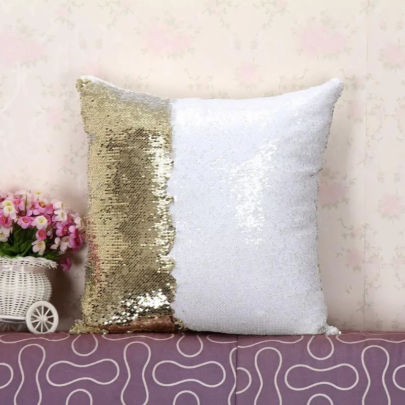 Sequin pillow magical changing reversible sequin throw pillow cover Home Decor Cushion Cover Decorative Pillowcase